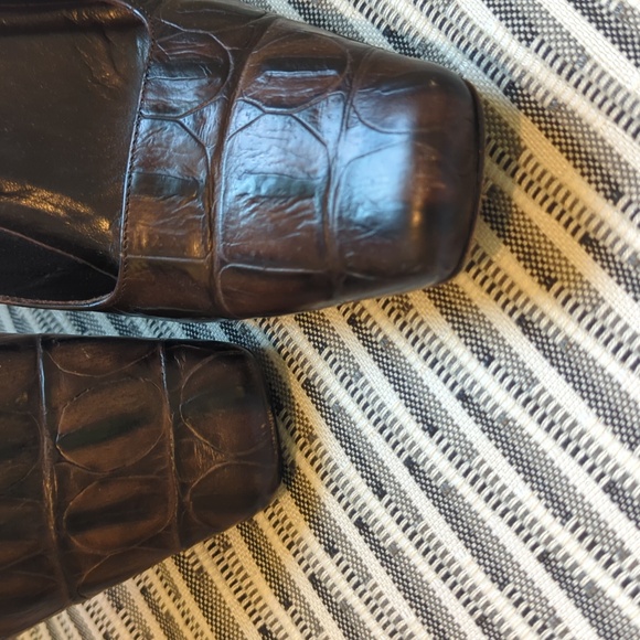 Via Spiga Croc Embossed 3" Heels - Picture 7 of 9